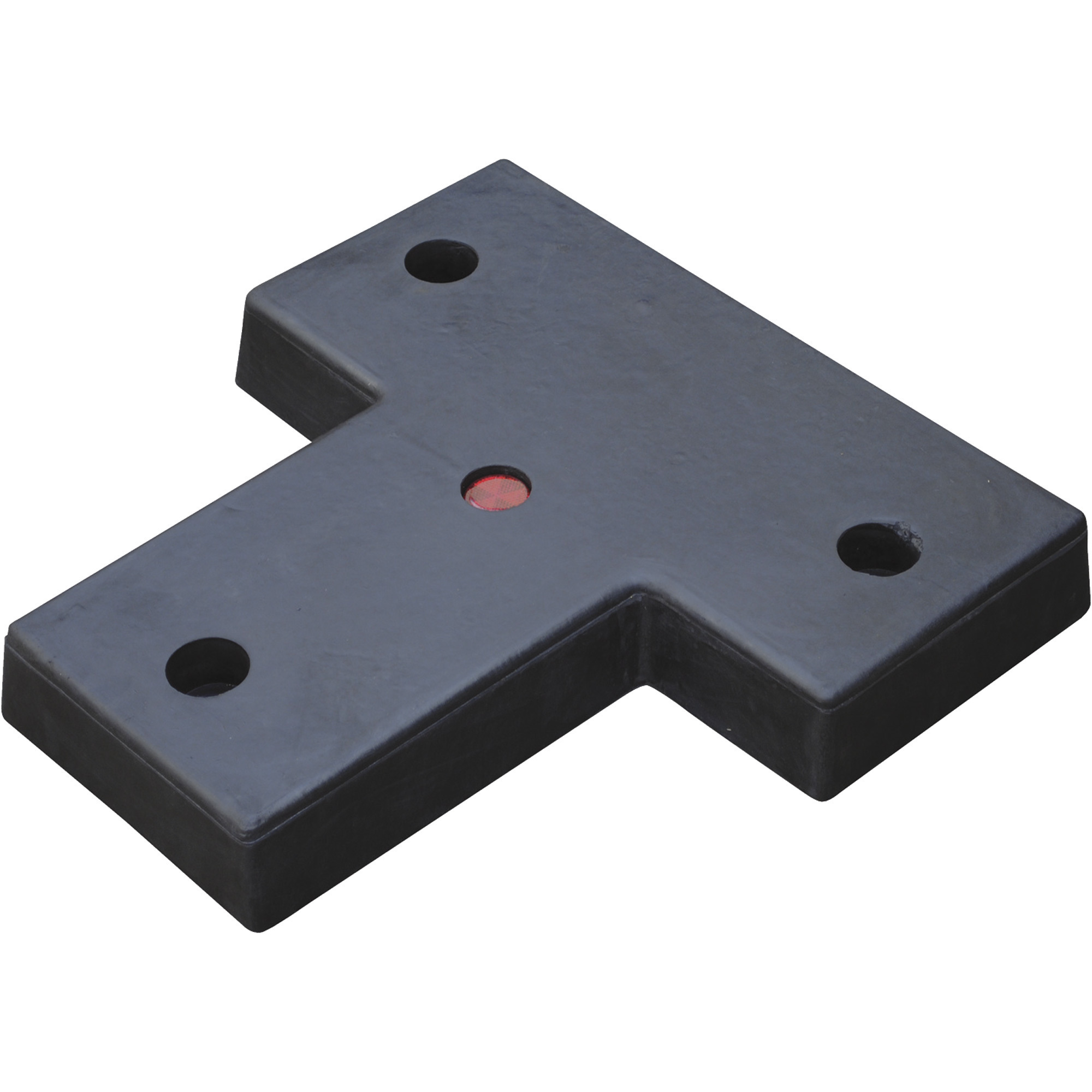 Vestil Molded Rubber Bumper - T-Shaped, 22in.L x 22in.W x 3in.H, Model# T-22